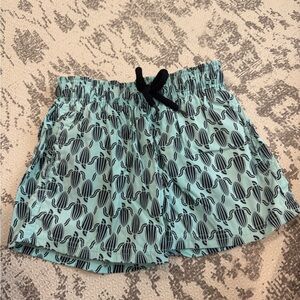 Vilebrequin Kids Swim Trunks - Light Blue with Black Turtles 2T